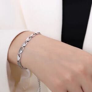 NEW 18K white gold plated chain bracelet jewelry B20B